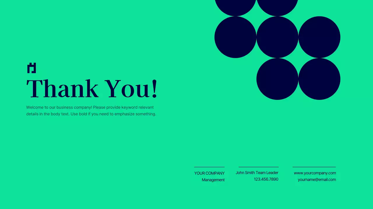 Navy Modern Business Report Presentation