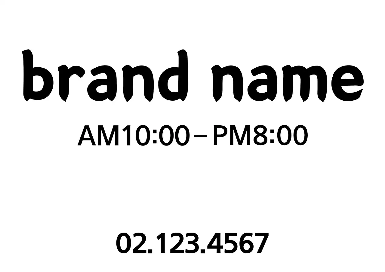 Papel de carta simples com o nome da marca a preto