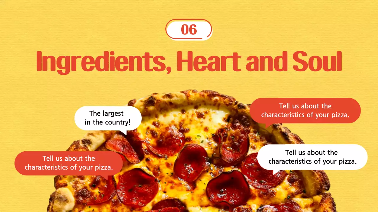 옐로우 모던 피자 사업 계획 프레젠테이션