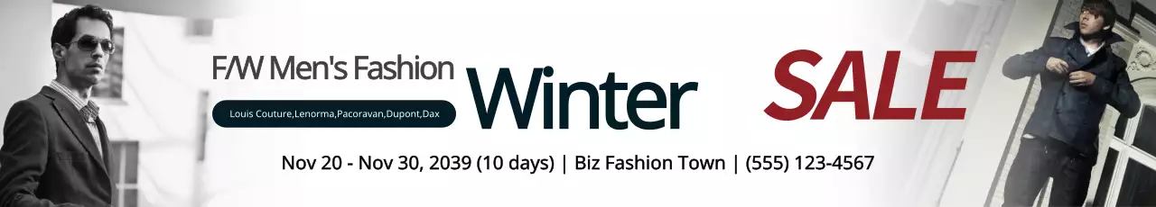 Banner de promoção de moda moderna branca