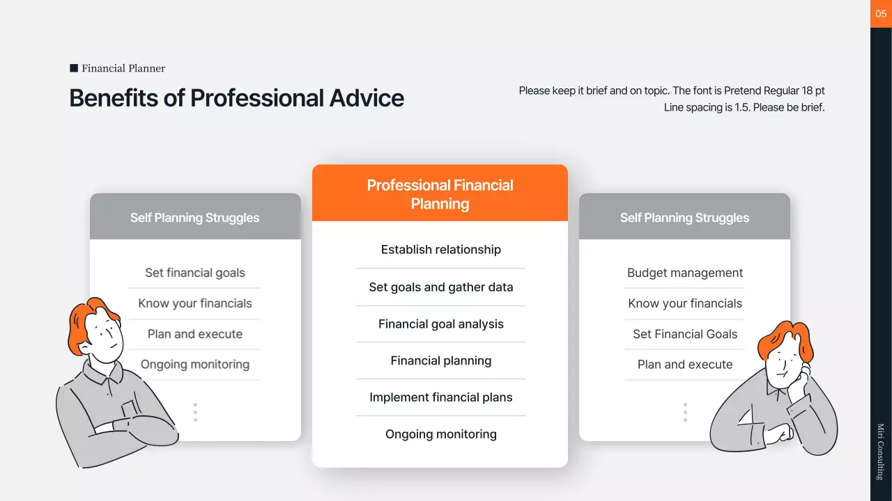 Orange Professional Financial Planner Guide Presentation