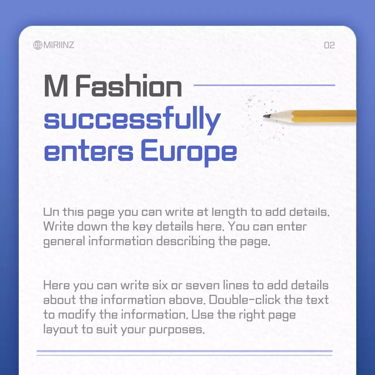 Paper Texture Card in Blue and GrayConcept NewsClipping