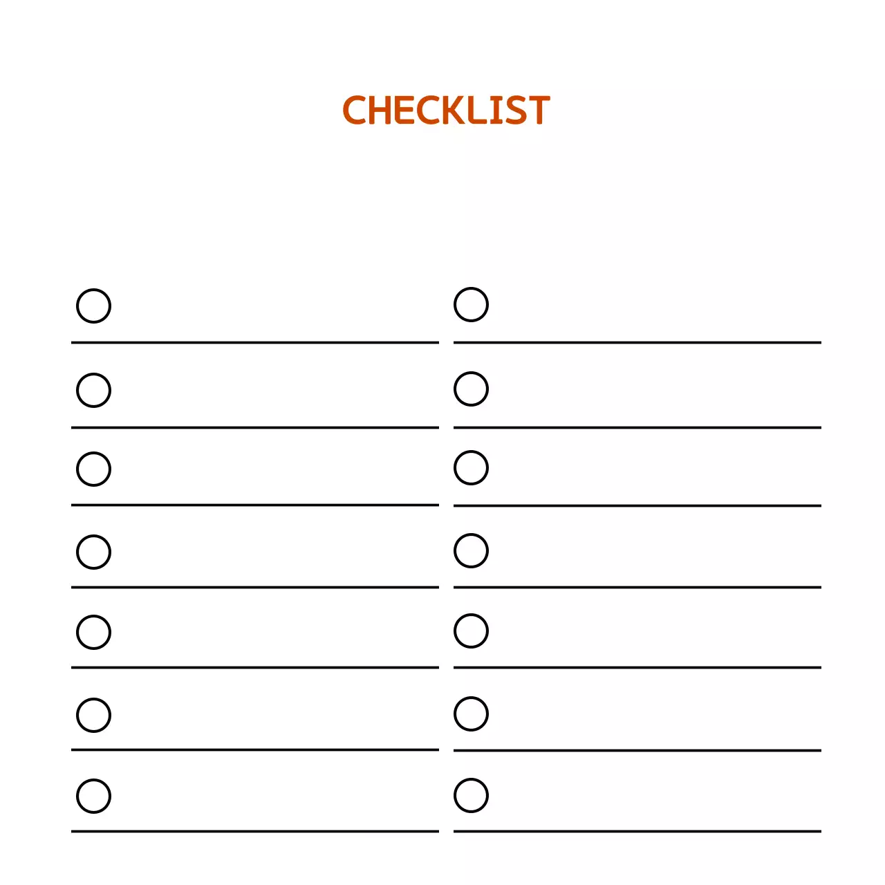 Orange Simple Checklist Planner Instagram Post