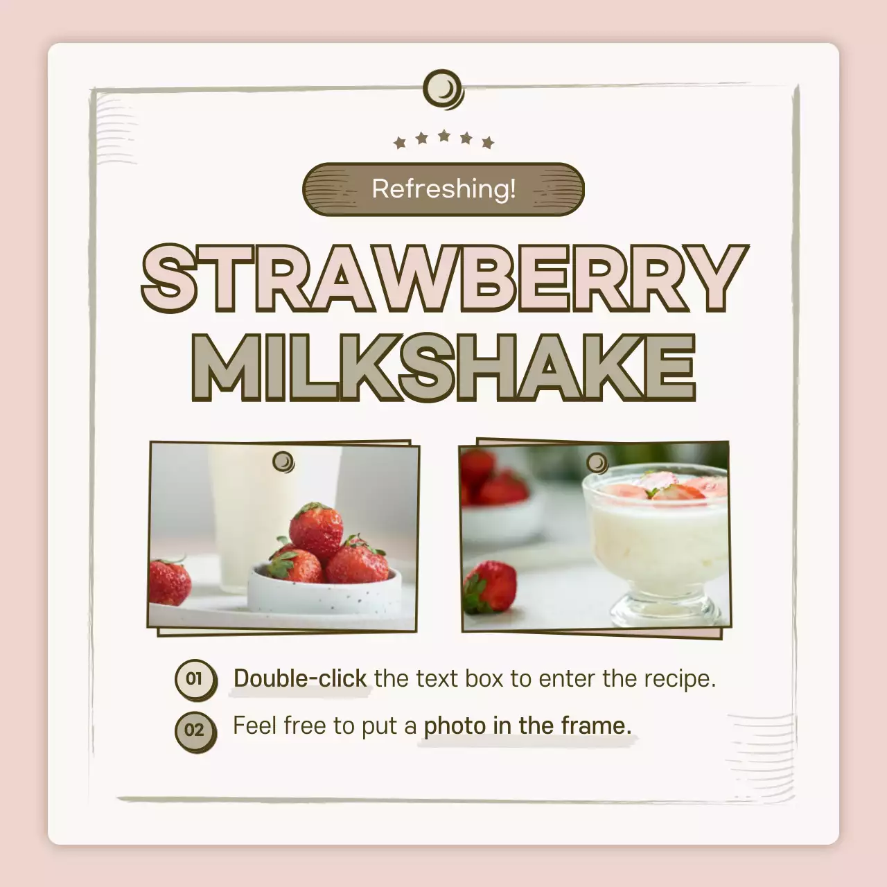 Beige Simple Cafe Recipe Instagram Carousel