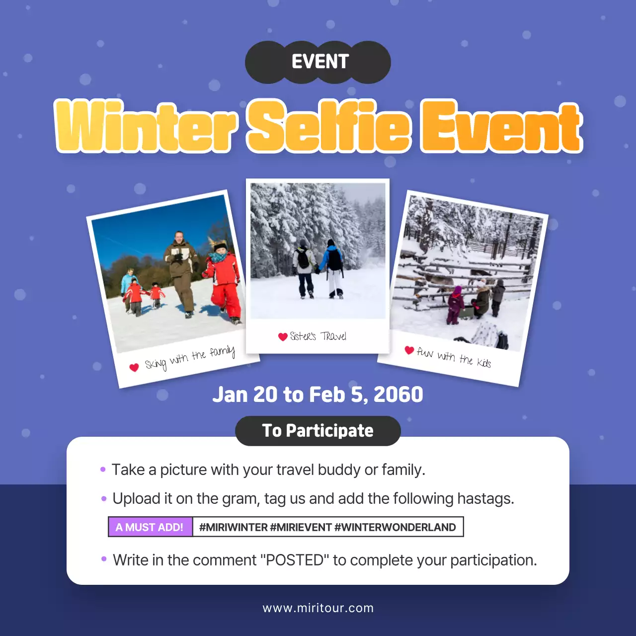 Introducing sky blue and purple winter destinations