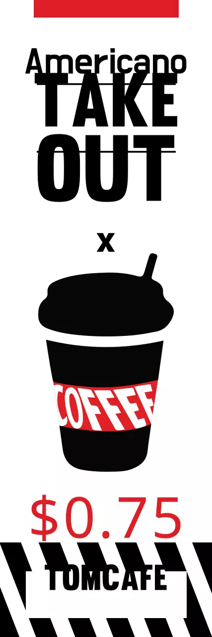 Banner promocional de café minimalista preto