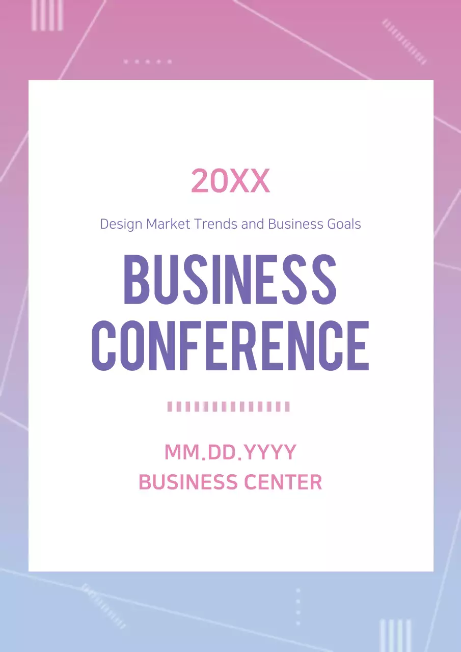 Pink Modern Business Event Poster