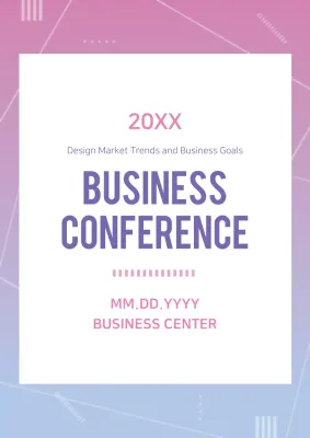 Pink Modern Business Event Poster