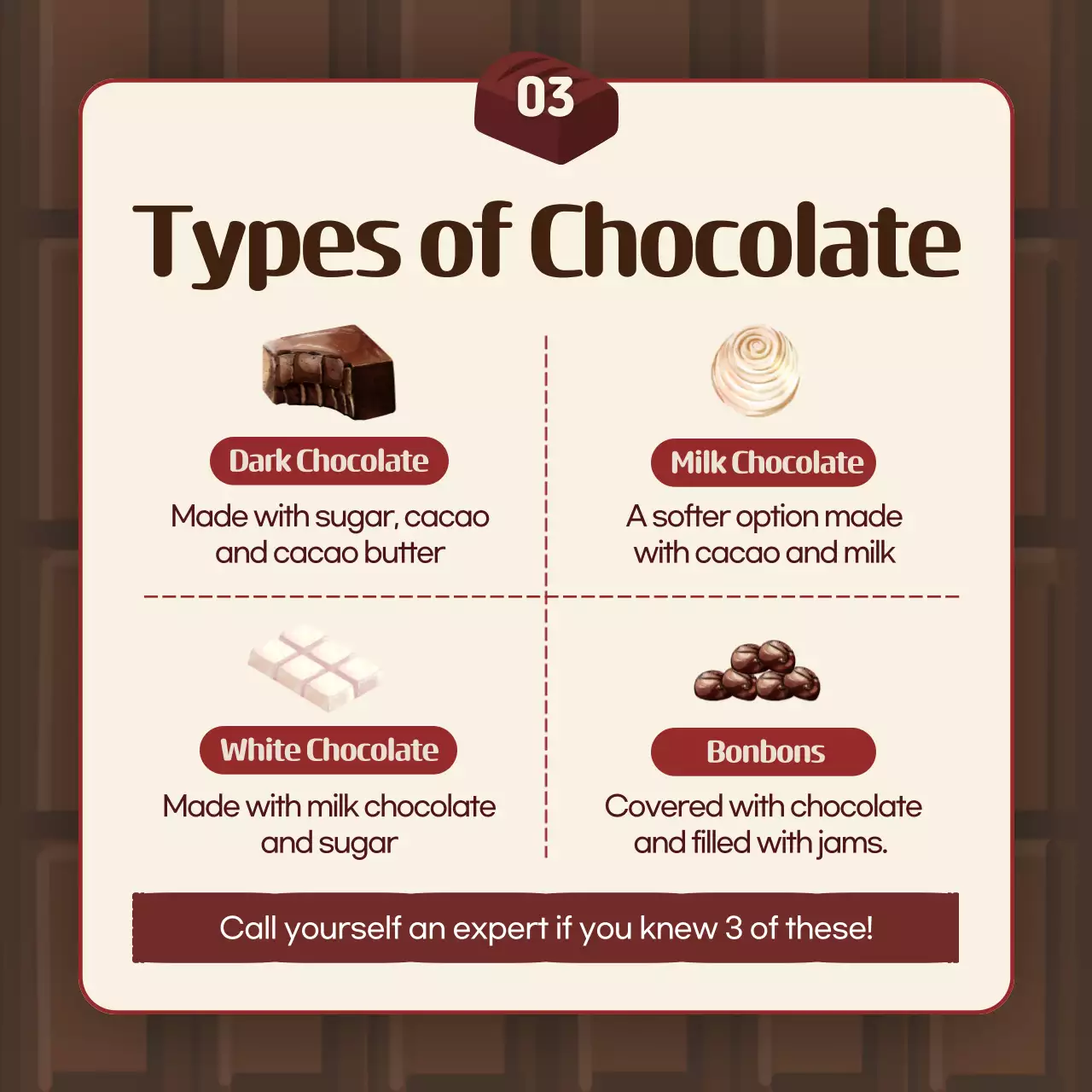 Valentine's Day TMI in burgundy and brown