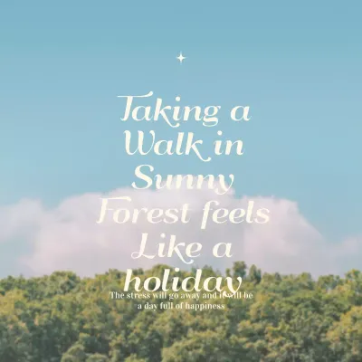 Latar belakang lanskap yang hangat dan nyaman dengan kutipan sentimental dalam font yang lucu