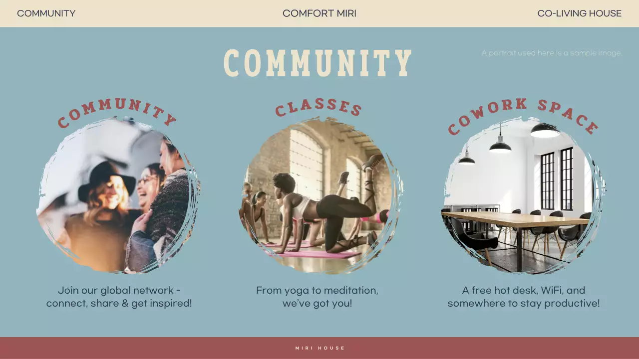 민트색 편안한 드로잉 컨셉의 집 일러스트를 사용한 입주제안서