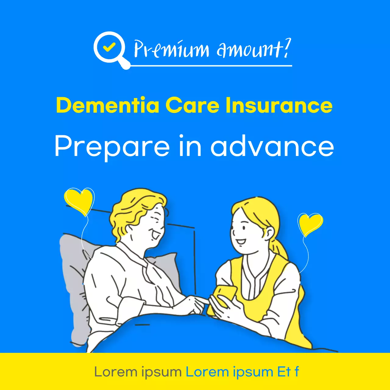 Blue Simple Insurance Promotion Social Media Post