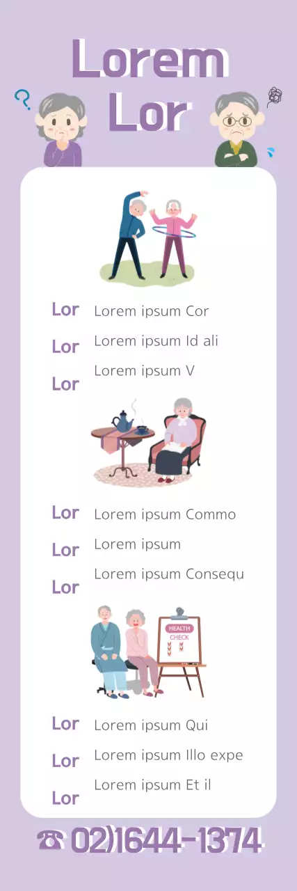 Faixa de Guia Simples Roxa para Idosos