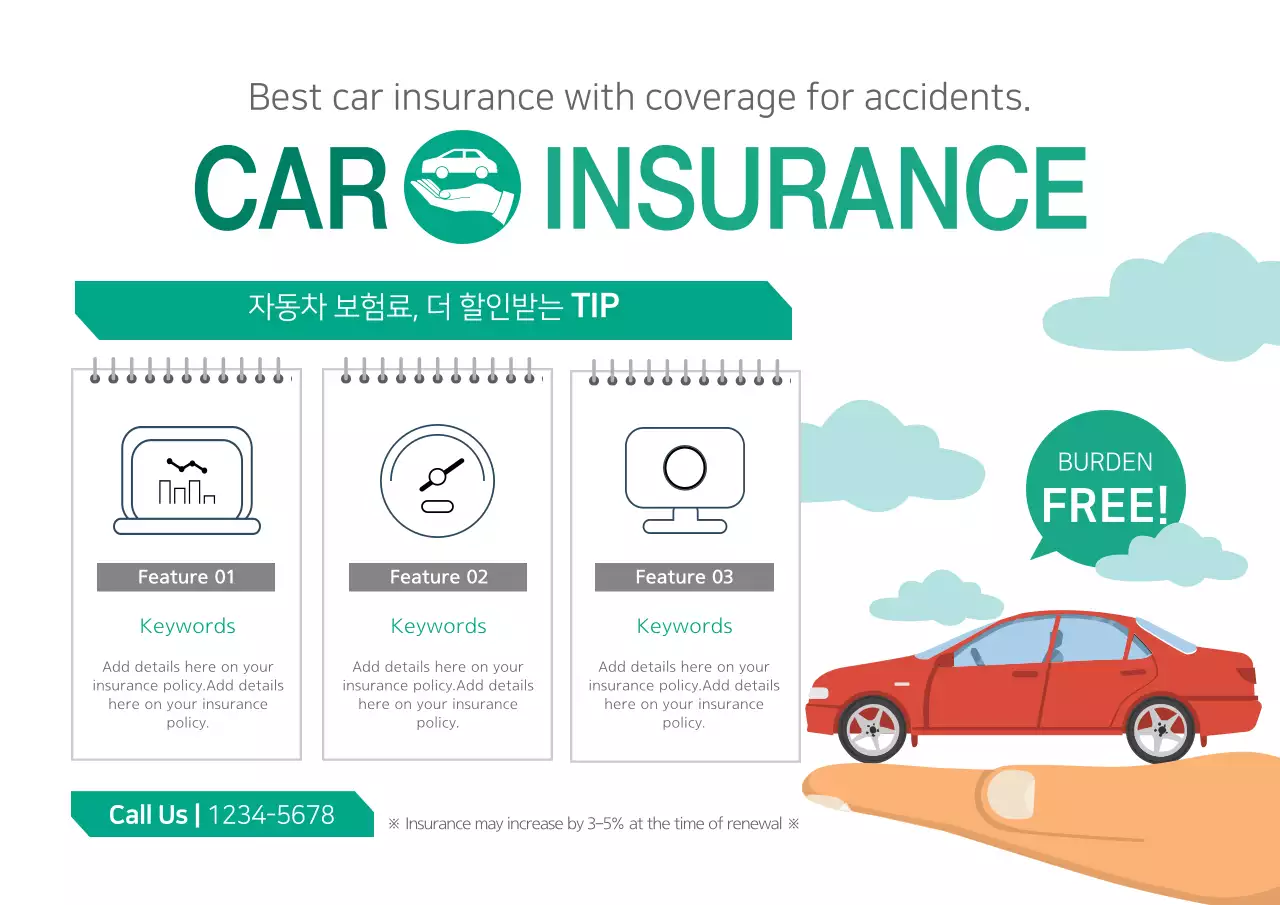 Green Modern Insurance Promotion Poster