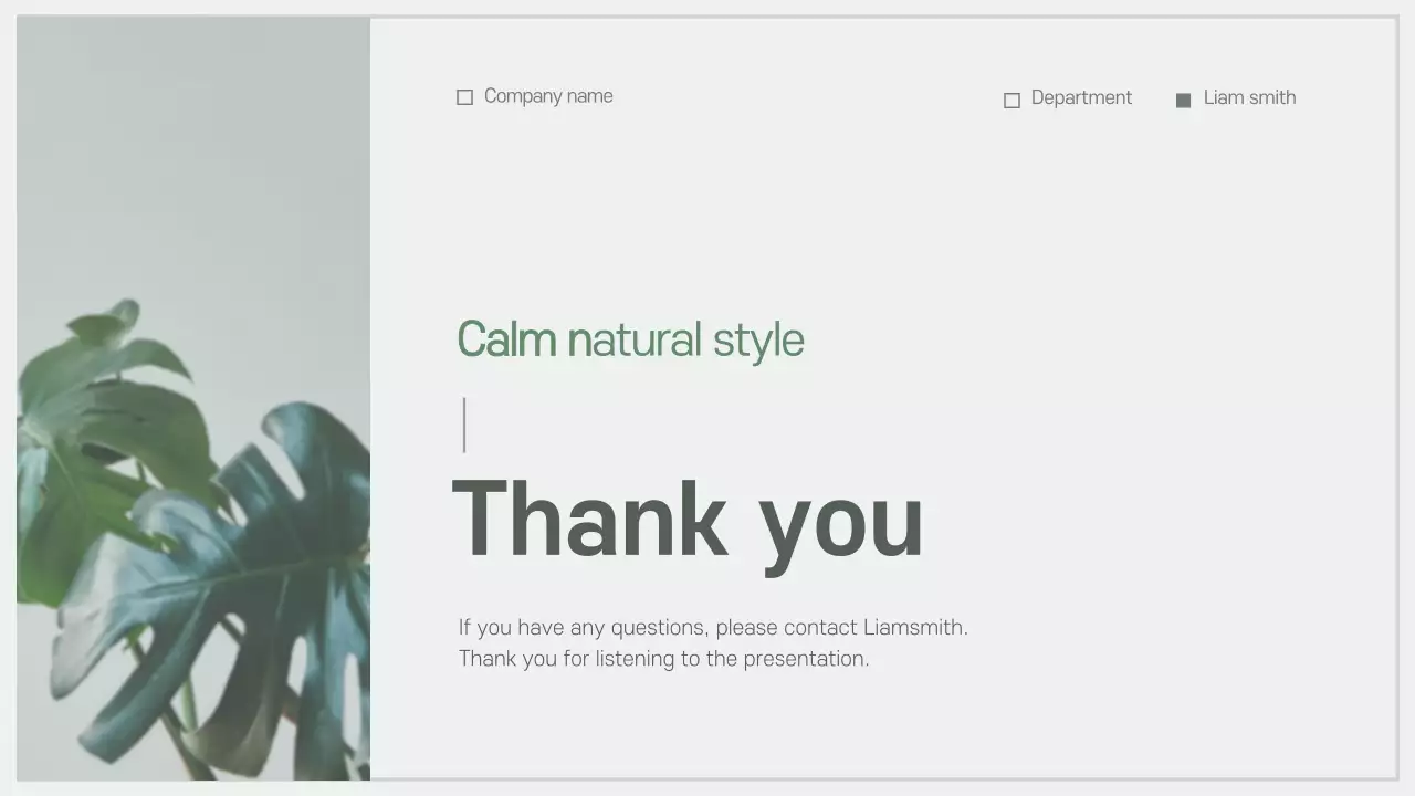 Green Minimal Nature Presentation