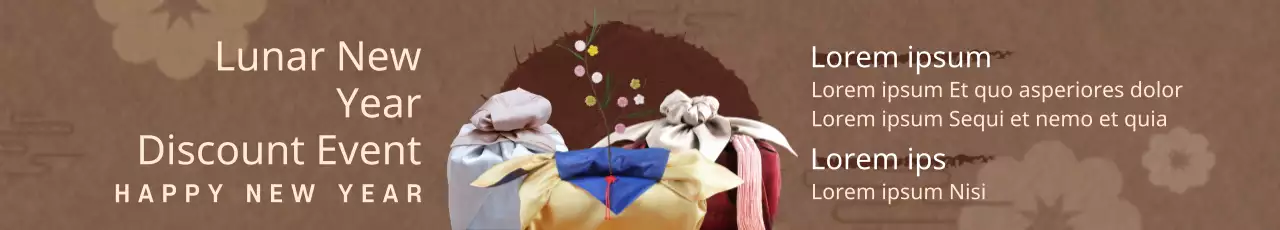 Banner de promoção de evento tradicional marrom