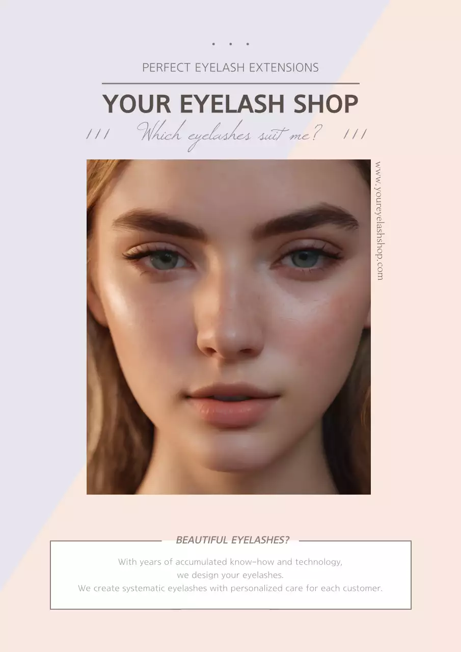 Beige Elegant Beauty Advertisement Poster