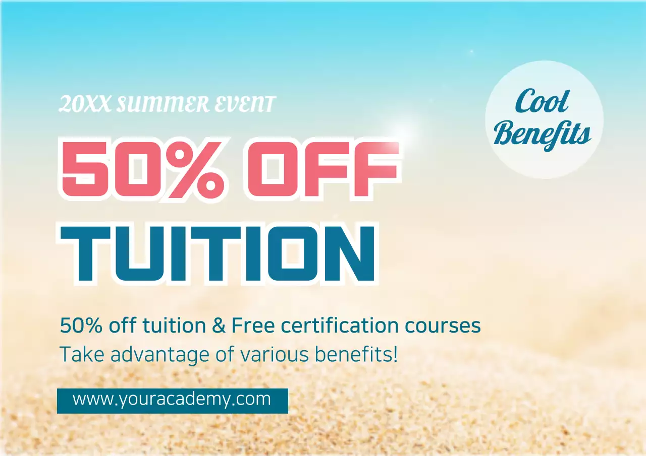 Blue Modern Education Promotion Poster