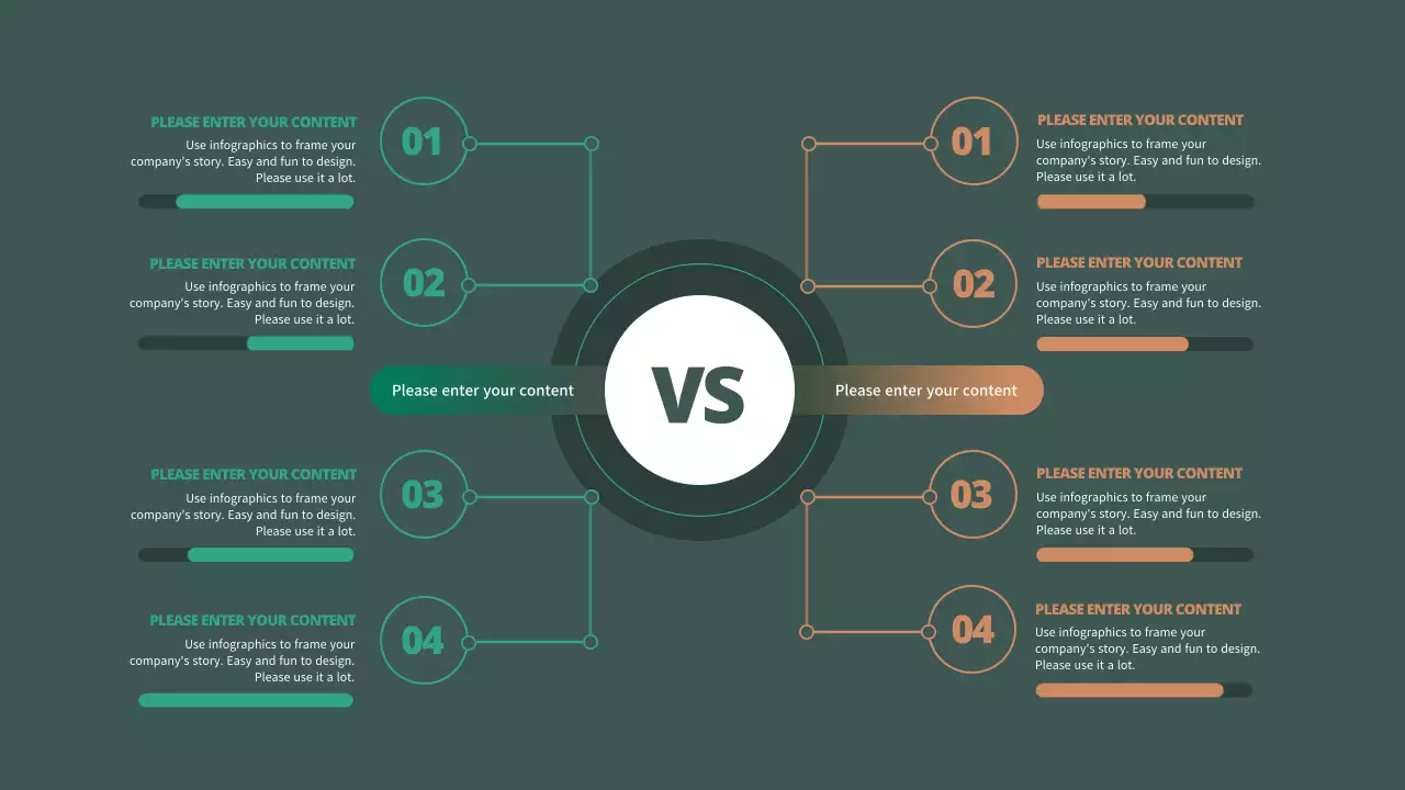 Infografis Perbandingan Hijau Modern