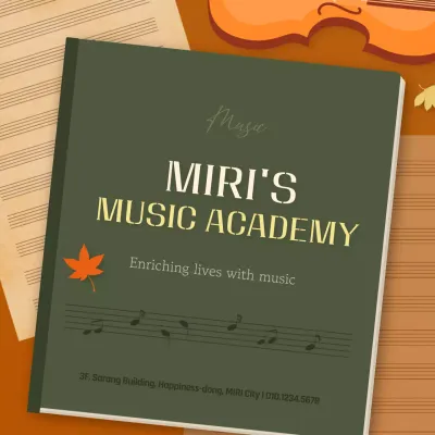 Green Elegant Music Brochure Social Media Post