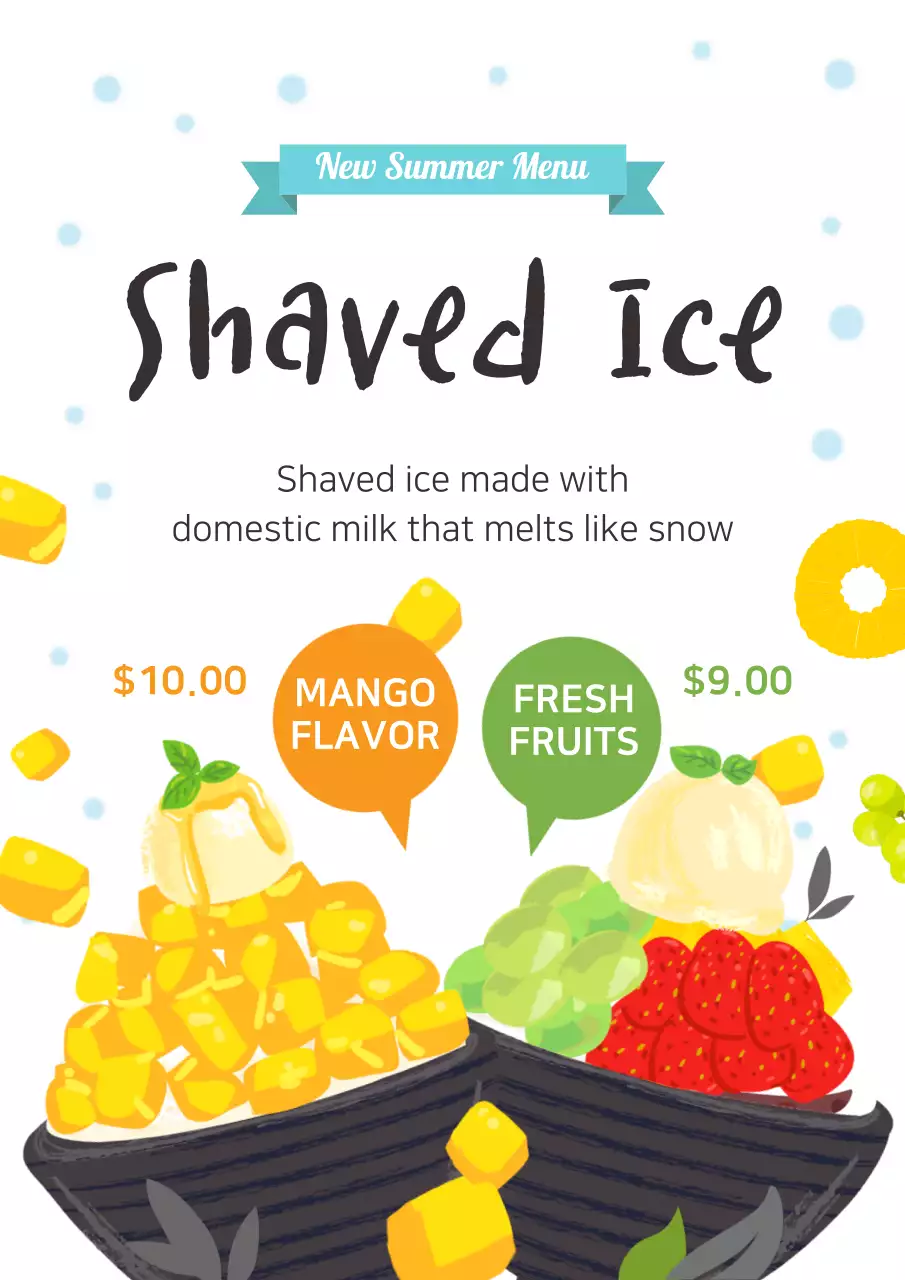 Yellow Modern Dessert Promotion Poster