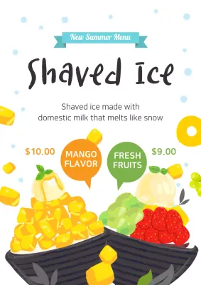 Yellow Modern Dessert Promotion Poster