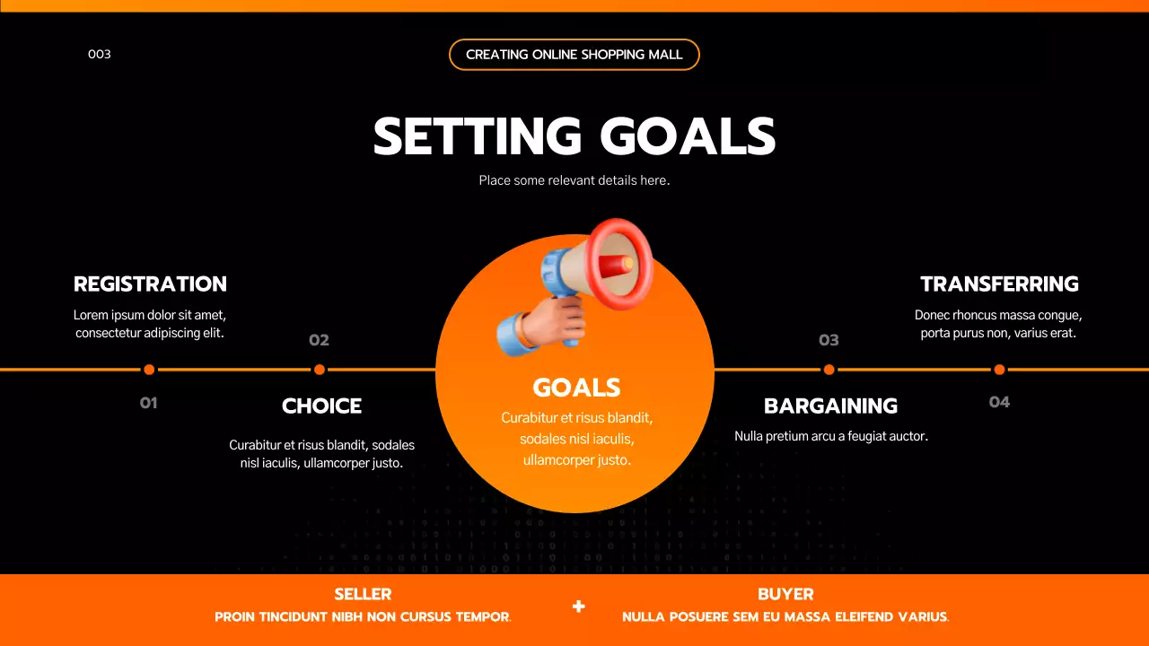 Present a black and orange, engineering-inspired, simple project brief