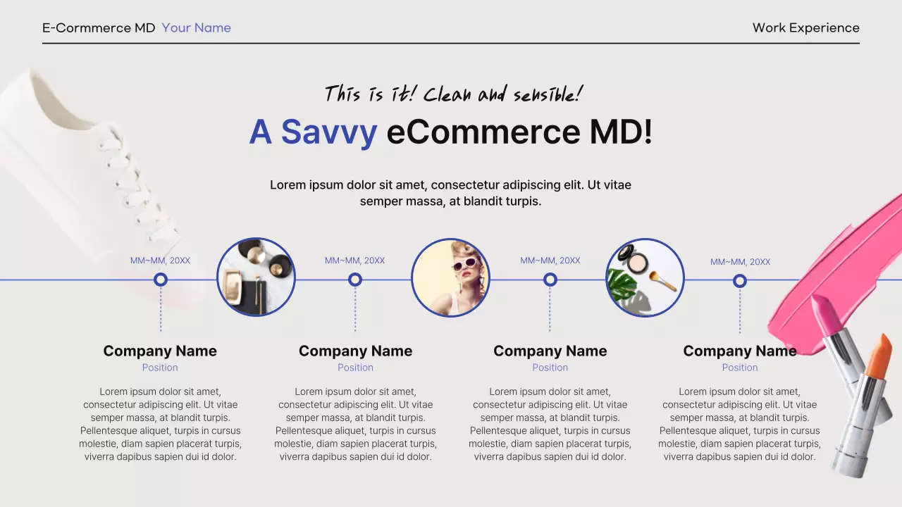 Blue Modern Ecommerce Portfolio Presentation