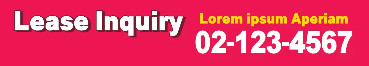 Banner promocional de locação em negrito vermelho