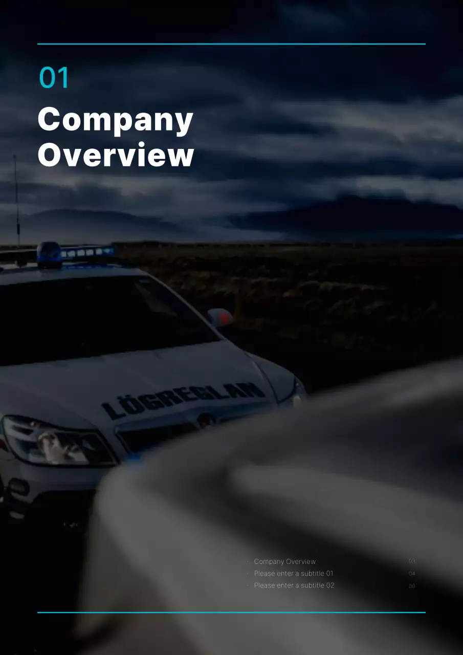 Simple concept business plan in light blue and black