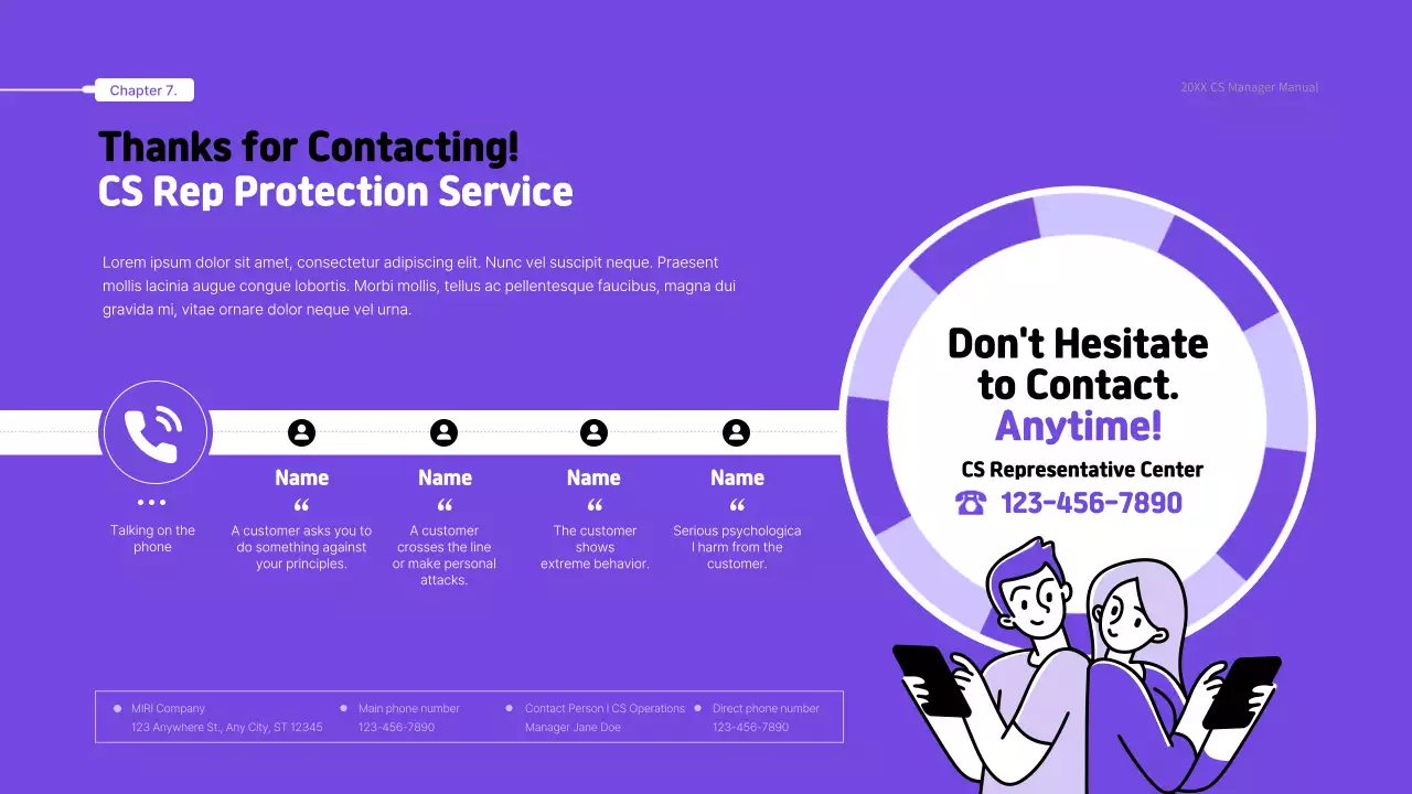 Purple Modern Customer Manual Presentation