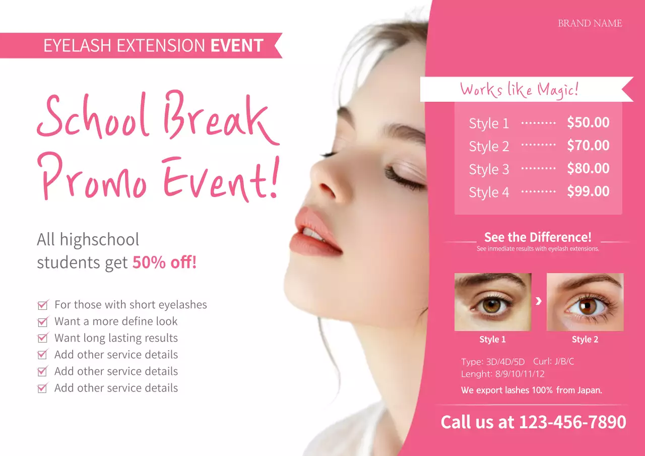 Pink Trendy Beauty Promotion Poster