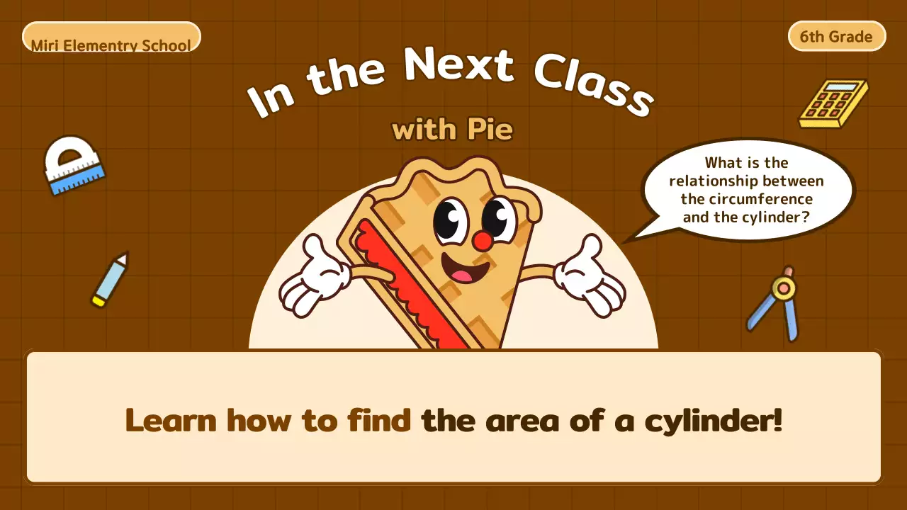 Cute Cartoon Circumference Training in Beige and Brown