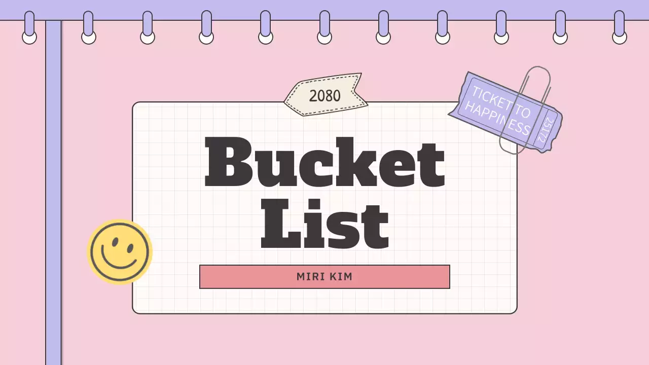 Cute Pink and Purple Noteconcept's Bucket List