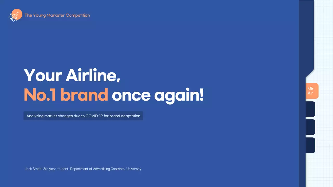 Blue Modern Airline Marketing Presentation