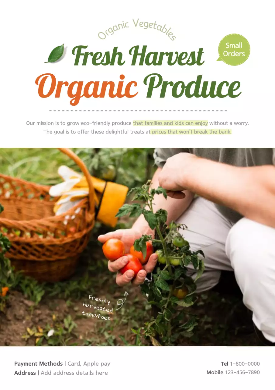 Green Simple Organic Promotion Poster