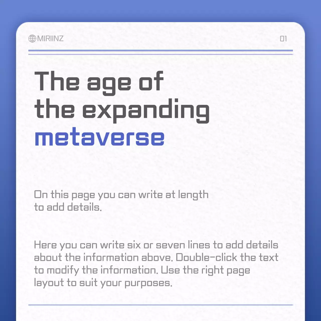 Paper Texture Card in Blue and GrayConcept NewsClipping