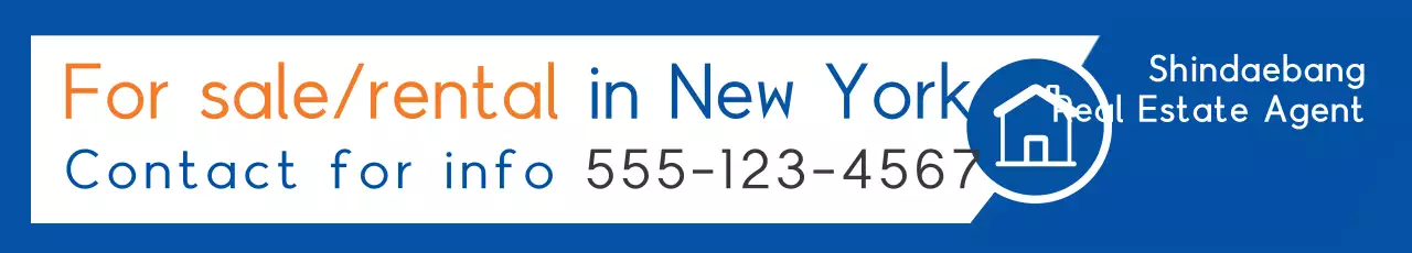 Banner de anúncio imobiliário moderno azul