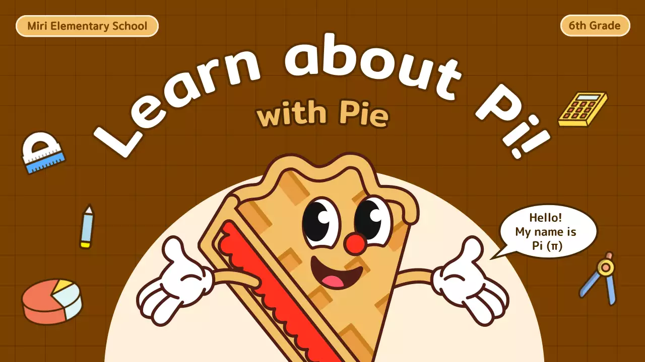 Cute Cartoon Circumference Training in Beige and Brown