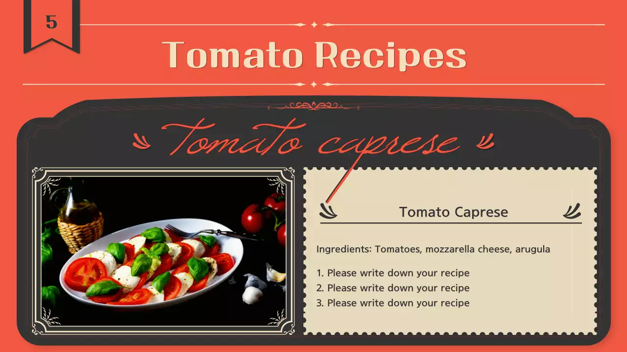 Red Vintage Tomato Guide Presentation