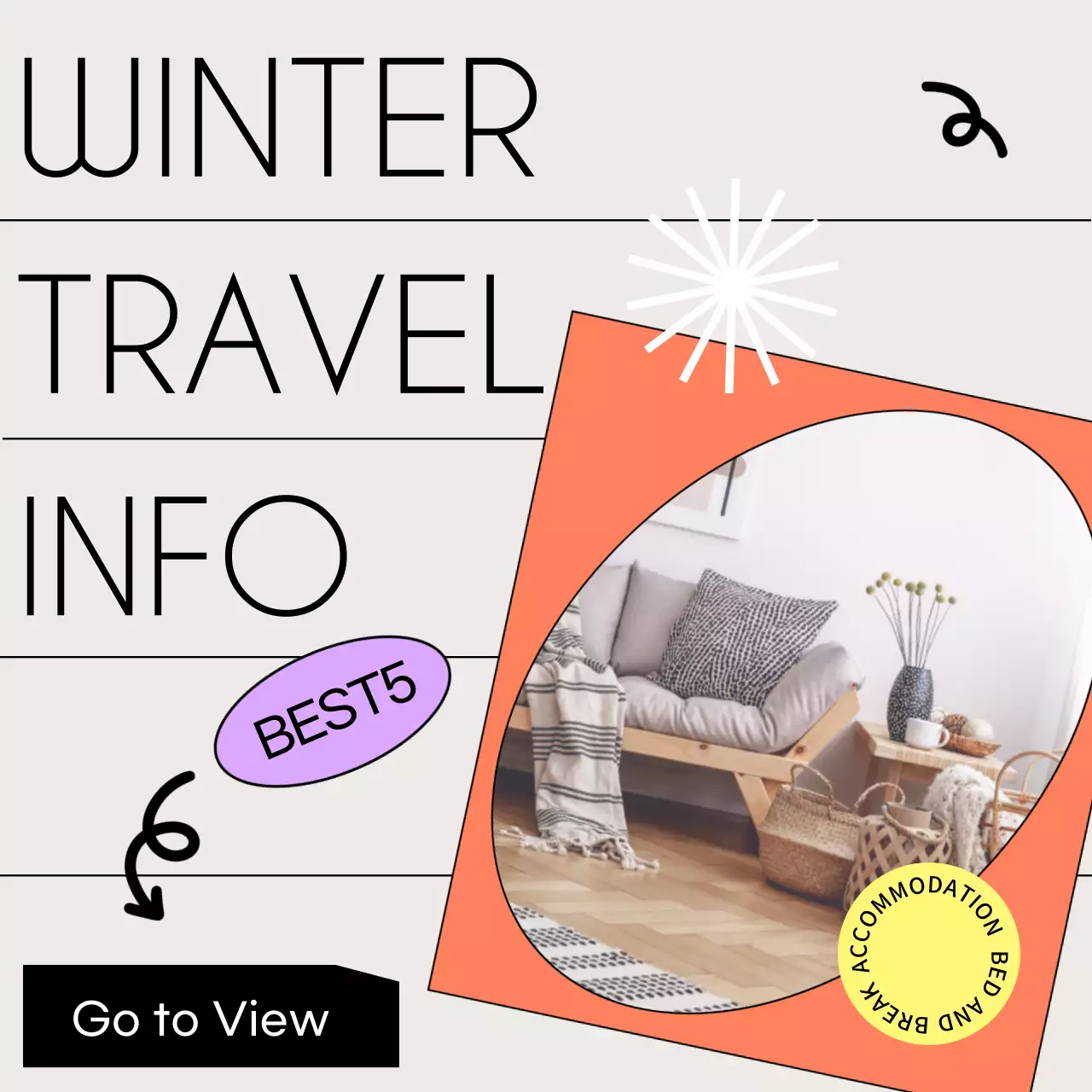 Beige Modern Travel Promotion Instagram Post