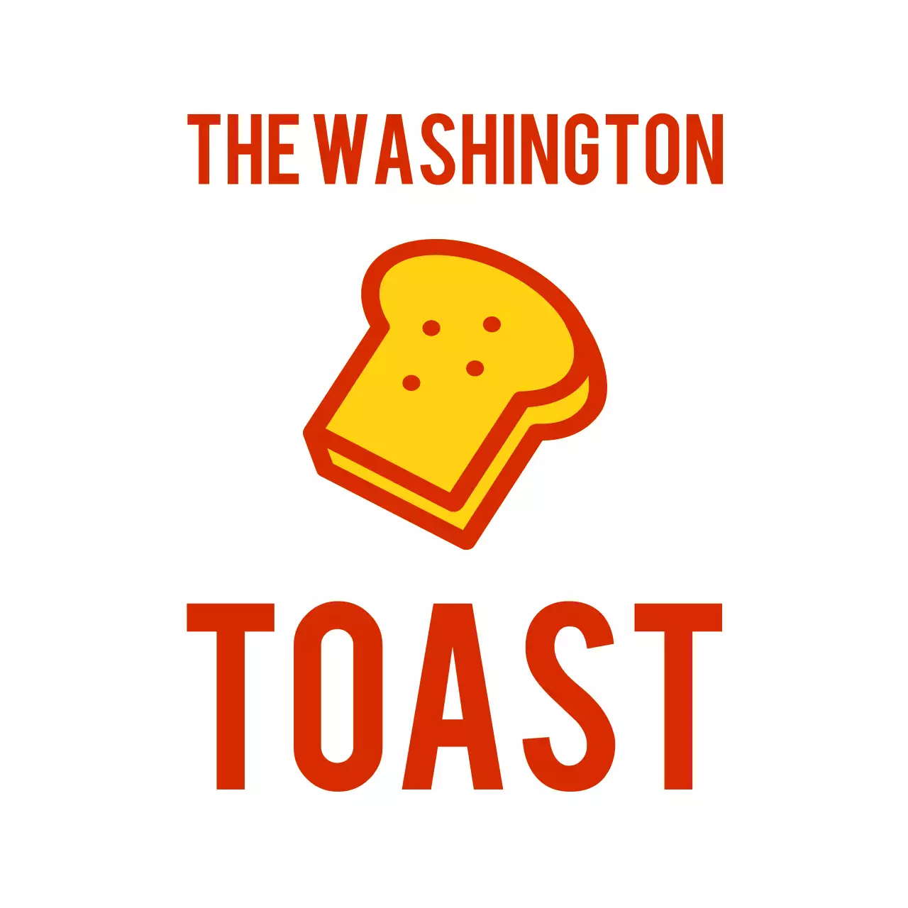 Design an apron with a toast shop logo featuring an illustration of yellow toast
