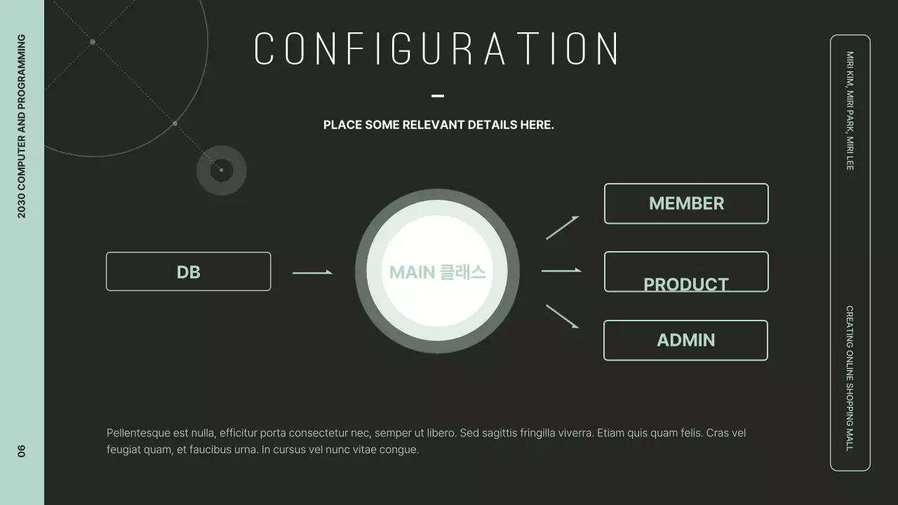 Trình bày phác thảo dự án gọn gàng bằng cách sử dụng đồ họa màu đen và bạc hà