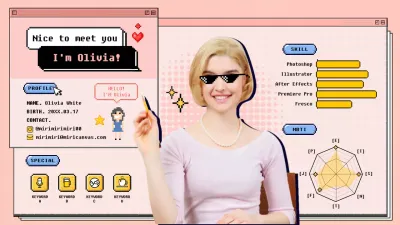 A kitschy pink and yellow cover letter