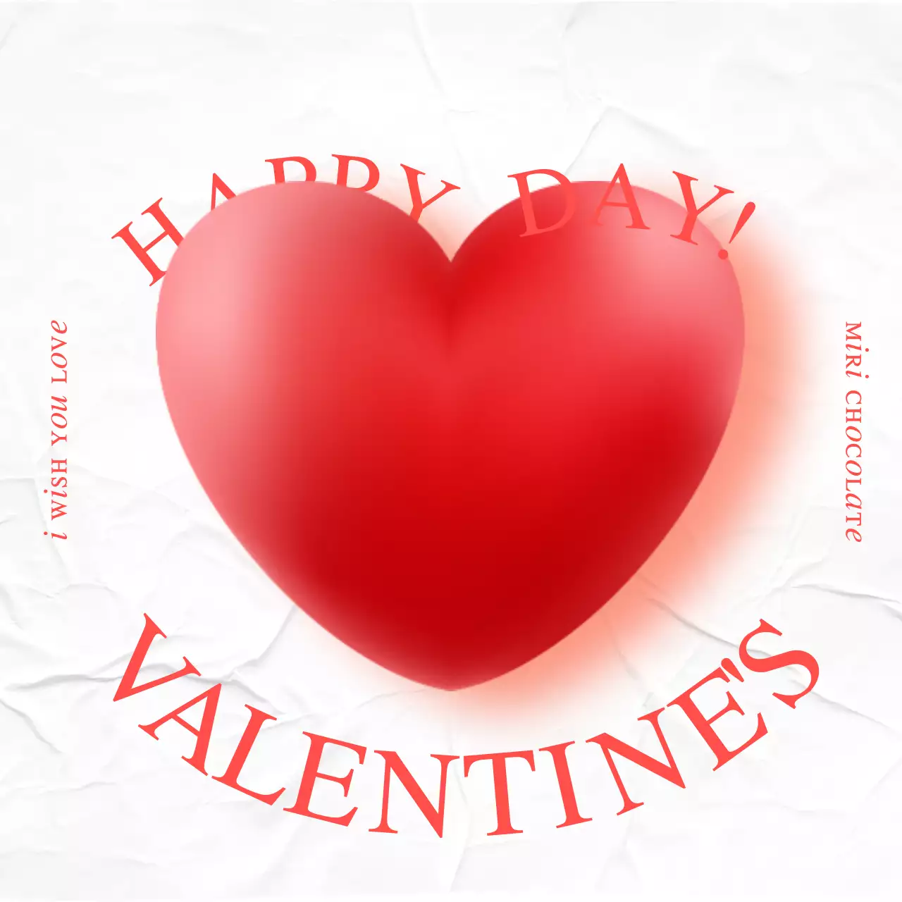 Evento do Dia dos Namorados com gradiente de coração em vermelho