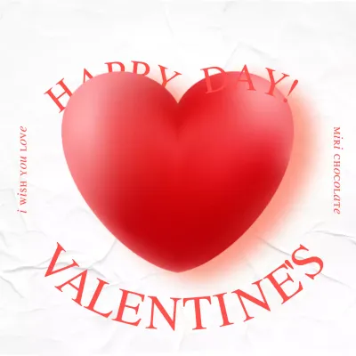 Evento do Dia dos Namorados com gradiente de coração em vermelho