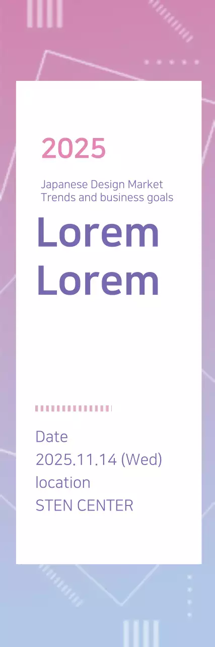 Banner de evento de design moderno rosa