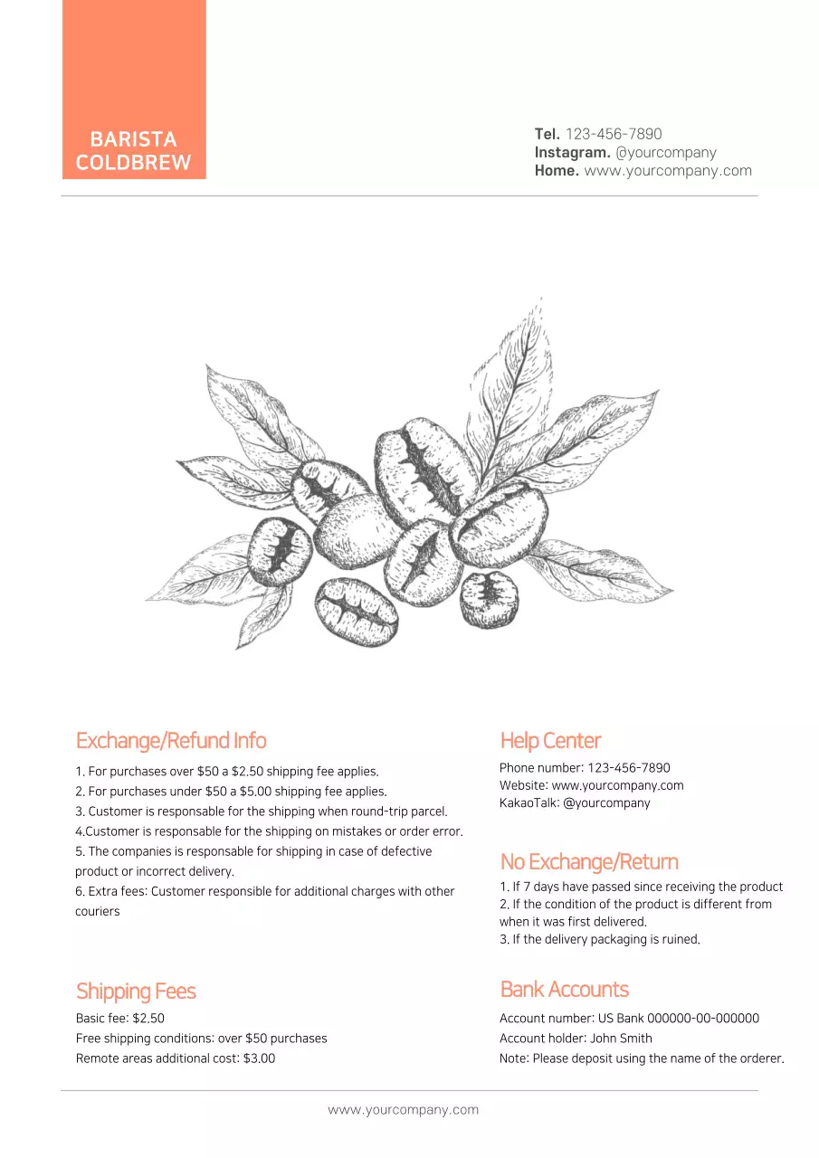 Black Modern Coffee Guide Poster