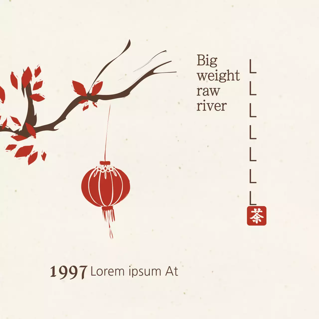 Spanduk Undangan Lentera Tradisional Merah