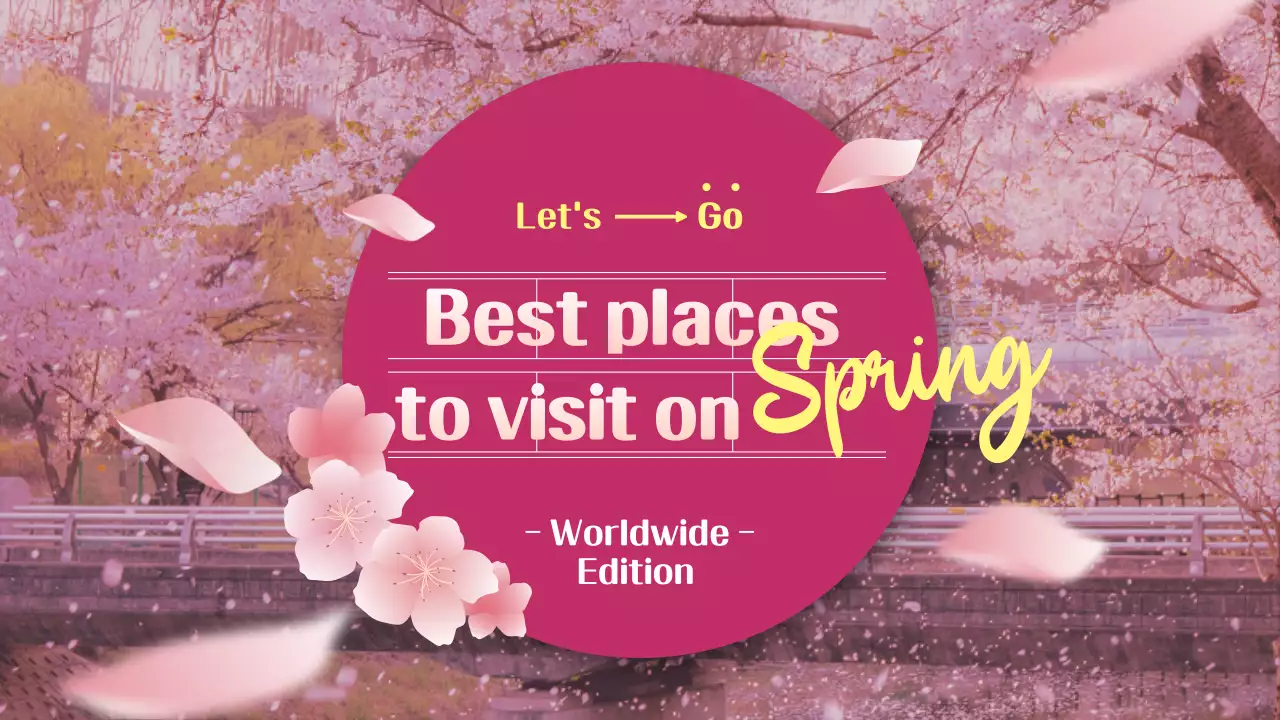 Rekomendasi destinasi wisata domestik dengan bunga-bunga merah muda dan nuansa musim semi